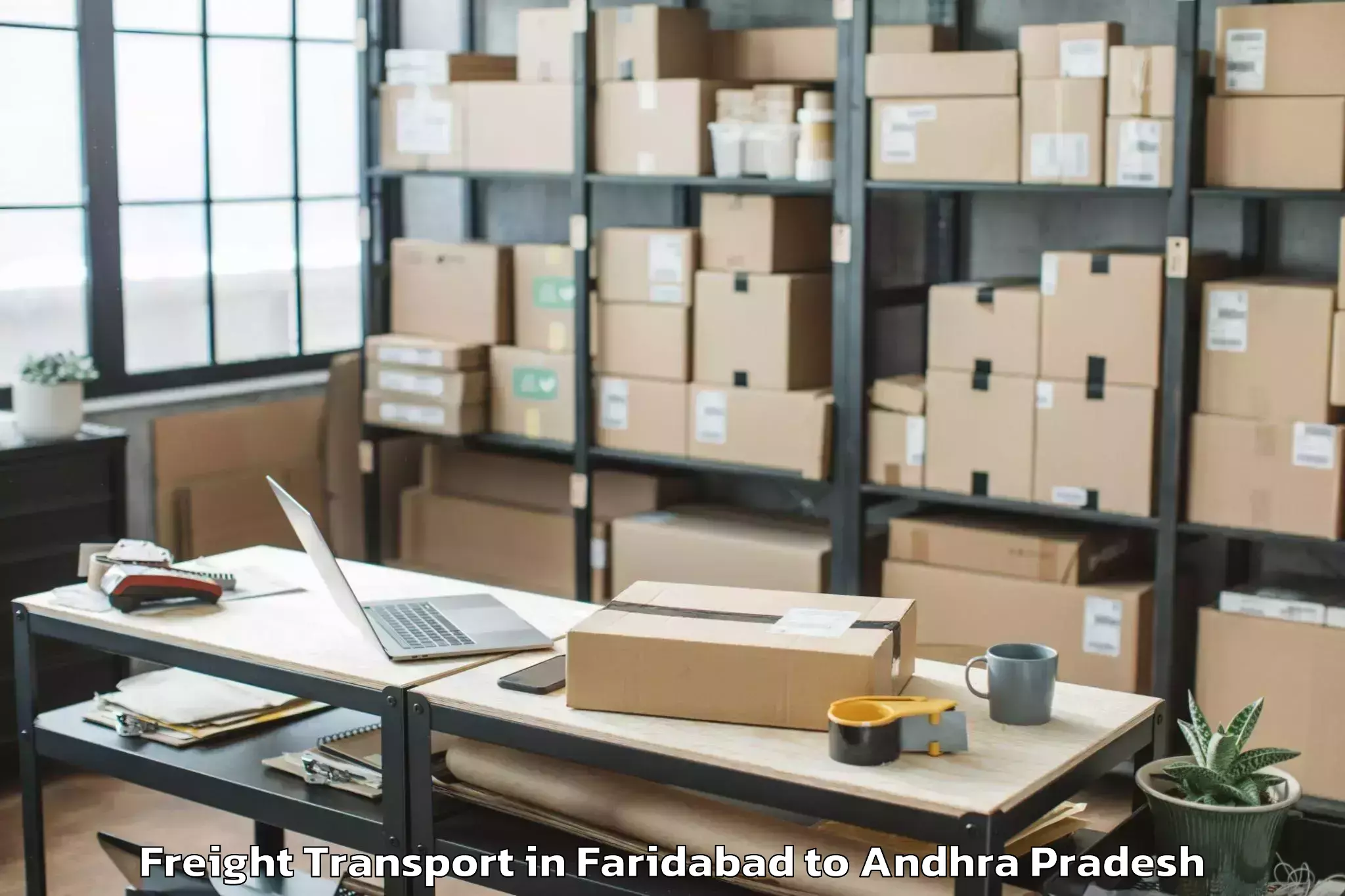 Comprehensive Faridabad to Munagapaka Freight Transport